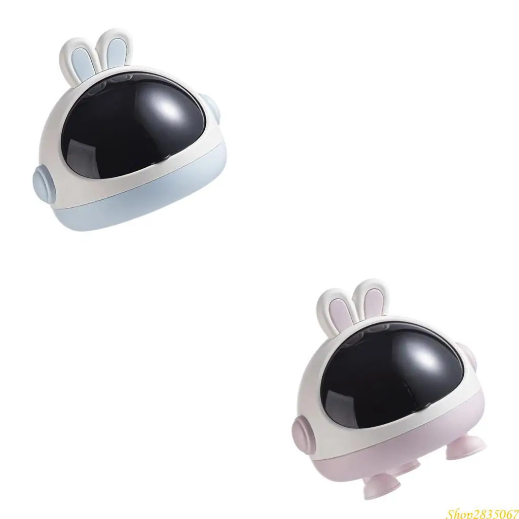 Playful Rabbits Desktop Waste Basket Thickened Materials Wide Mouths Opening Hassle Release Setups 831F