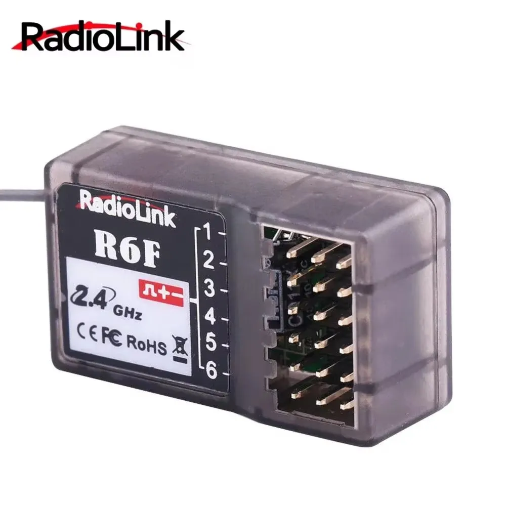 Radiolink R6F 수신기 RC 자동차 및 보트 용 6 채널 2.4GHz 라디오 송신기 리모컨 RC6GS V2/RC4GS V2/T8FB/T8S