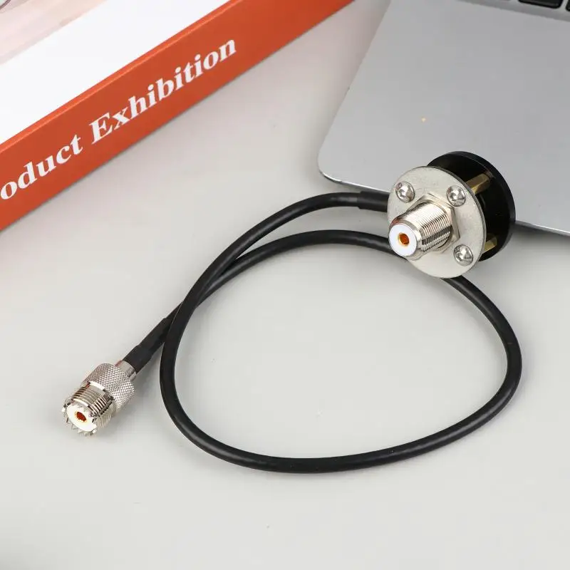 Support de montage d'antenne pour trépied fileté de 1/4 pouces, Base d'antenne Portable pour tuyau M, pièces d'analyse de mesure UV + ondes courtes