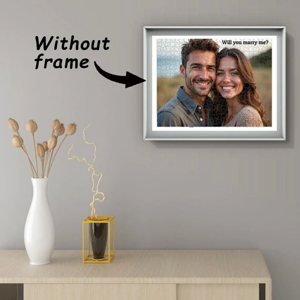 35/150/300/500/1000 قطعة صور مخصصة شخصية الضغط الألغاز بازل قطع الألغاز المخصصة في صور هدية الطفل