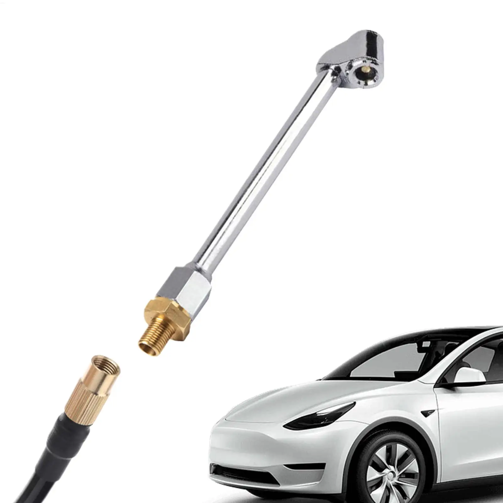 

Tire Chuck Quick Connect Car Accessories Locking Air Chuck Car Tire Inflator for Automotive Truck RV SUV Bike Motorcycle Home