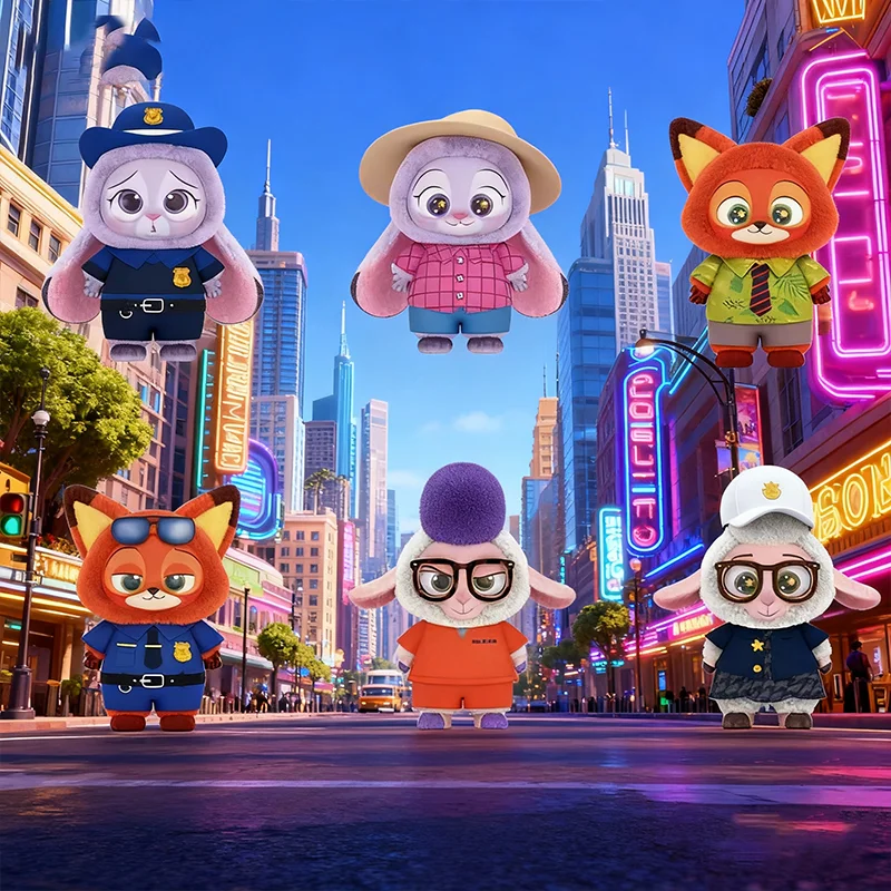 

Серия Zootopia, милая Джуди Ник, виниловая плюшевая сумка-сюрприз, колокольчик, аниме, кукла, брелок, игрушки, версия для материнской лески