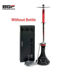 Red El Bomber Katana Shisha Stainless Steel Large Hookah Smoking Set Russian Shisha Without Bottle