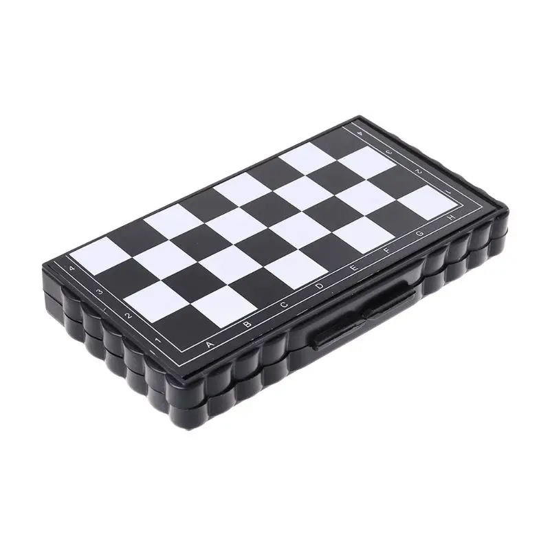 Scacchiera tascabile pieghevole gioco interattivo da portatile per l'intrattenimento Chessman Indoor Outdoor facile da trasportare