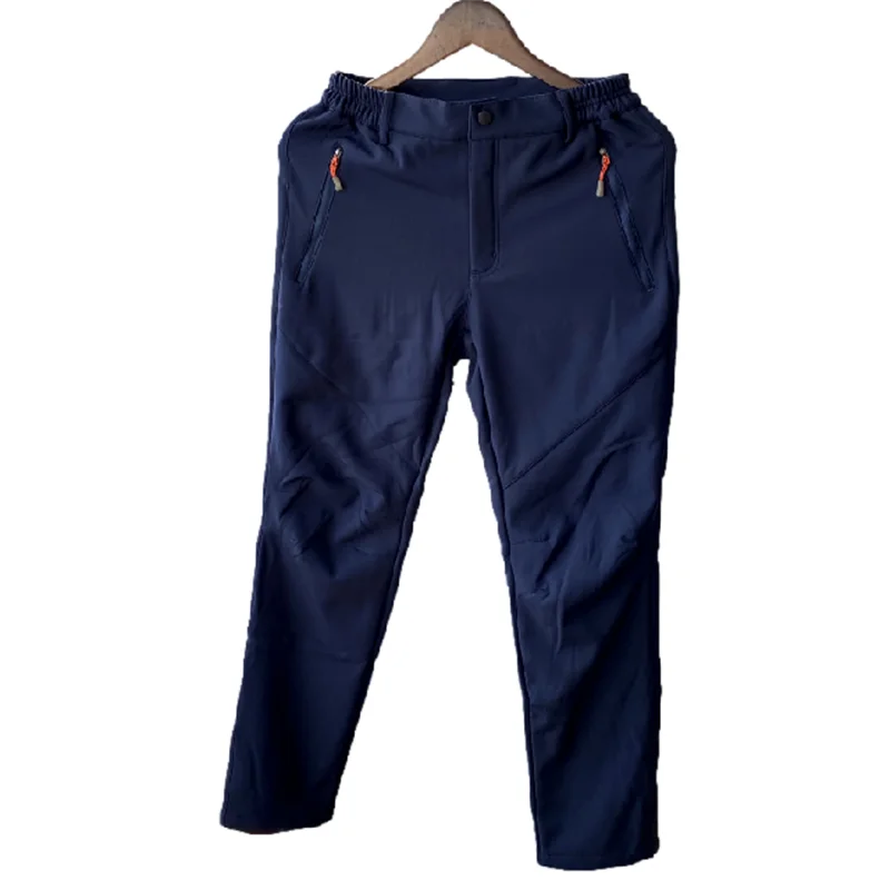 

Outdoor Thiened Fce Lined Soft ell Men's Casual Pants Windproof Waterproof Warm Trousers for Youth Winter Sports