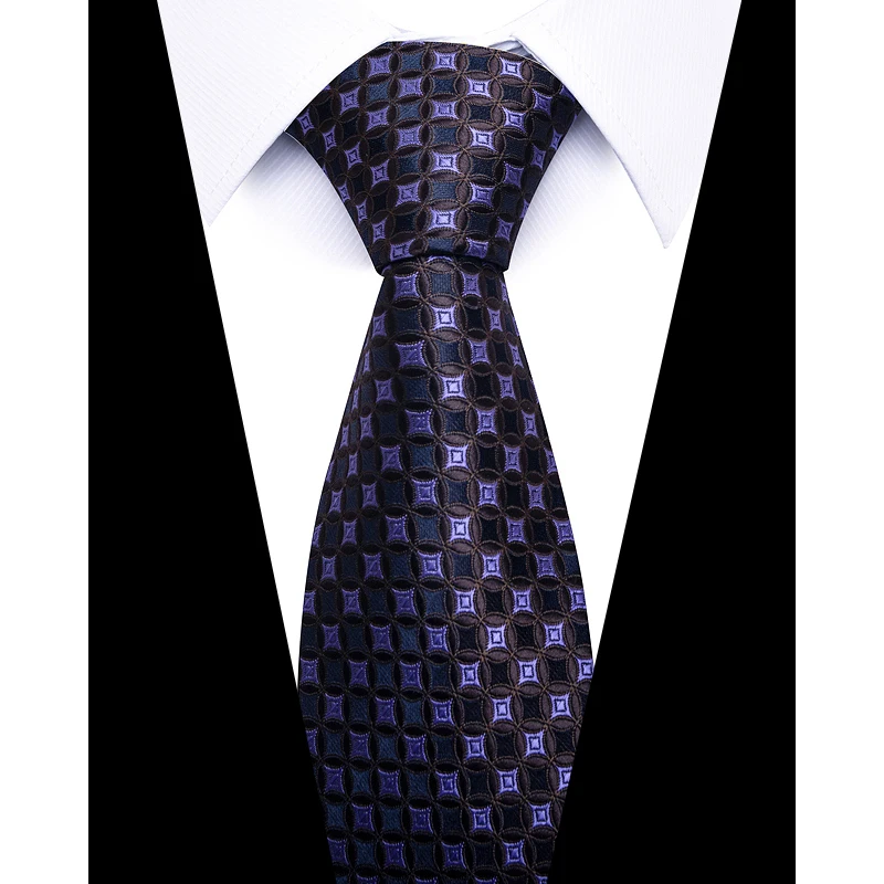 High Quality Tie For Men 8 cm Neck Tie Formal Clothing Plaid Glden Hombre Light Blue Birthday Gift Gravtas Fit Workplace