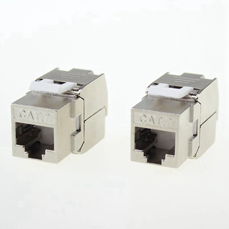 36 Pcs RJ45 Keystone Cat7 Cat6a Shielded FTP Zinc Alloy Module Network Keystone Jack Connector Adapter 10GB Network