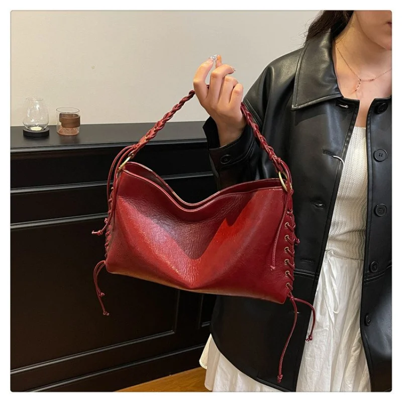 حقيبة ساعي نسائية مصنوعة من جلد الأفعى الجرسية المطبوع أنيقة من أندوررا الراقية تدوم طويلاً ونمط ناعم وواسع #3