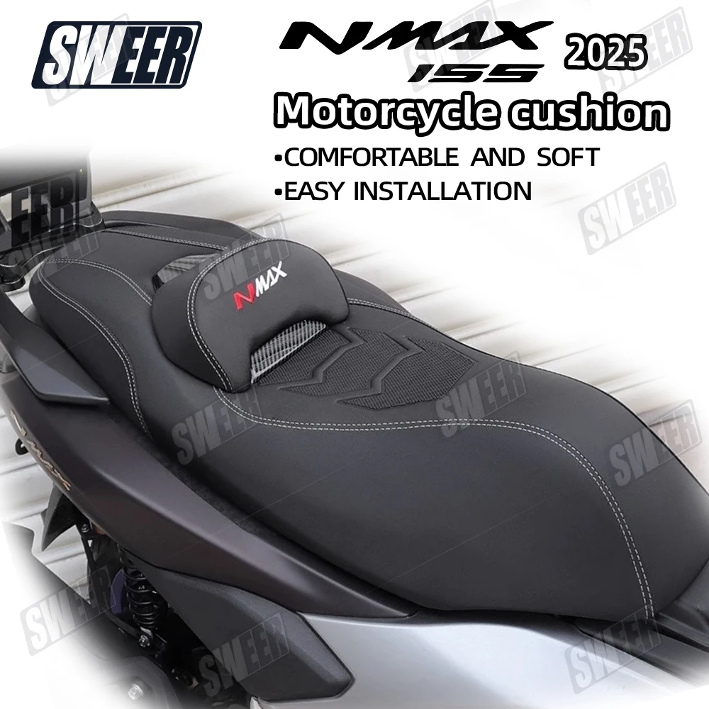 For YAMAHA NMAX155 NMAX 155 V3 2025 2026 Motorcycle Seat Cushion Modified Waist Design Waterproof Comfortable Anti Slip Seat Pad