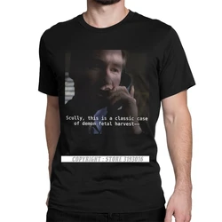 Duh Scully Men's 3D Tshirts The X Files Mulder Ufo Aliens TV Funny Tee Shirt Round Neck Men Tops T Shirt Pure Cotton Fast Ship