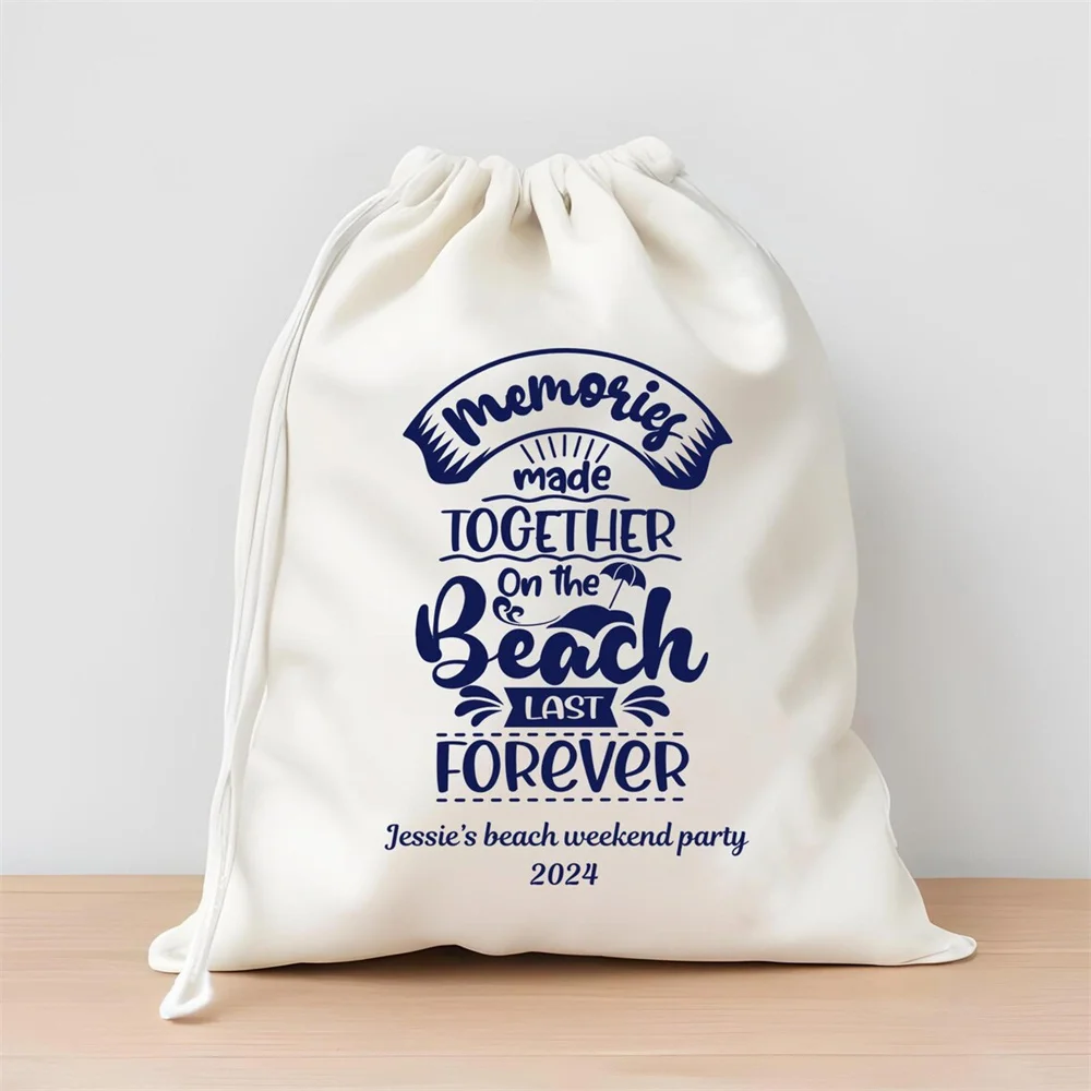 25pcs Memories Made Together On The Beach Bag - Beach Favor Bags - Beach Theme Bags - Custom Coastal Bags - Favor Bag - Weekend