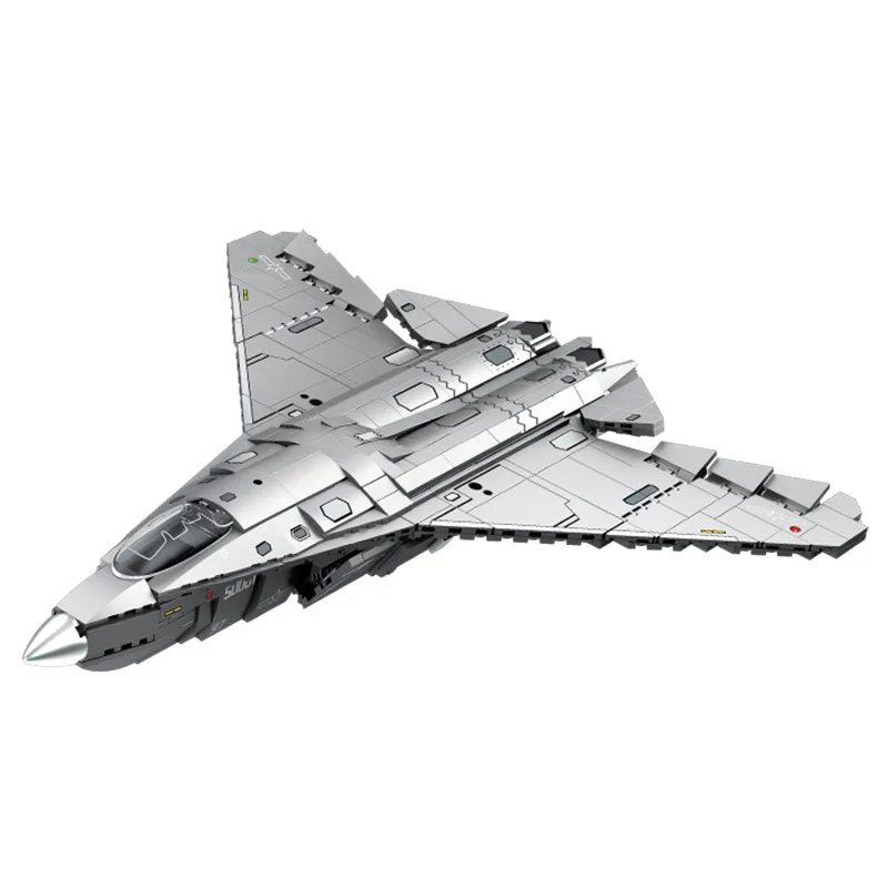 

J-50 6th Gen Fighter Jet Building Blocks Future Military Aircraft Model Bricks Construction DIY Toy for Boys Kids Educational Pl