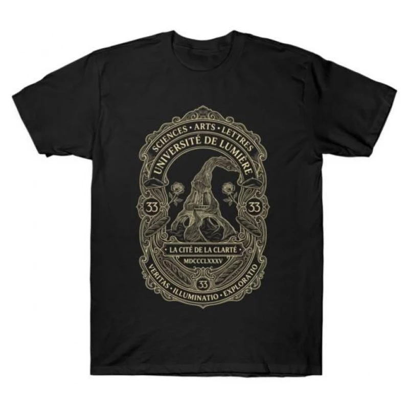 

Lumiere university Clair Obscur Expedition 33 Gift for gamer 100% cotton printed tee Short Sleeve Graphic T-Shirt All size tops