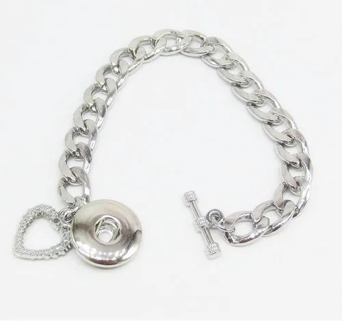 DJ0217 New O-shaped Chain 18mm Snap necklace bracelets Collar Pendant fit DIY 18MM snap buttons jewelry wholesale Gift