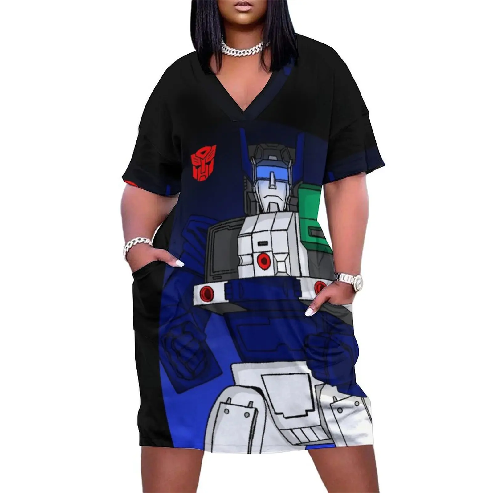 

TRANSFORMERS FORTRESS MAXIMUS Loose Pocket Dress evening dresses ladies prom dress 2025