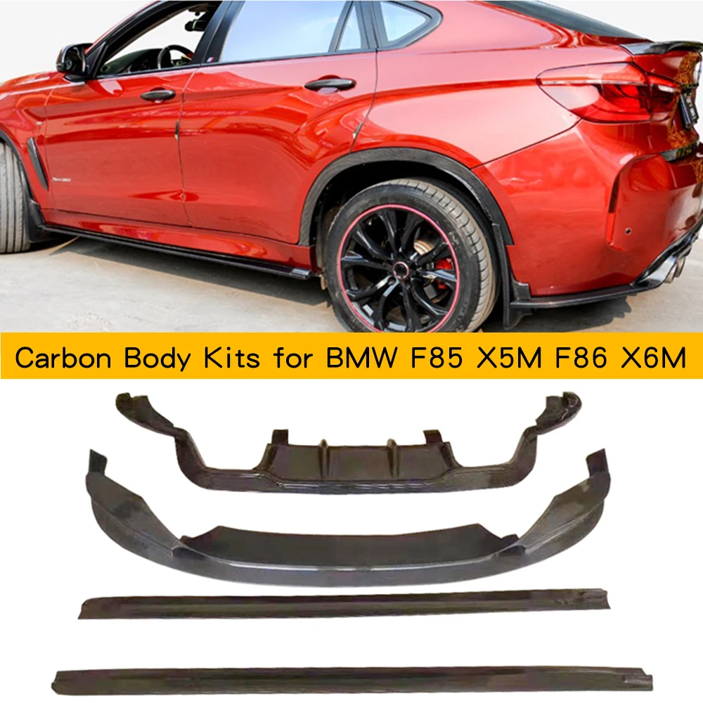 

Carbon Fiber Body Kits for BMW F85 X5M F86 X6M 2015 - 2018 Front Bumper Lip Rear Diffuser Side Skirts Extension Lips Spoiler