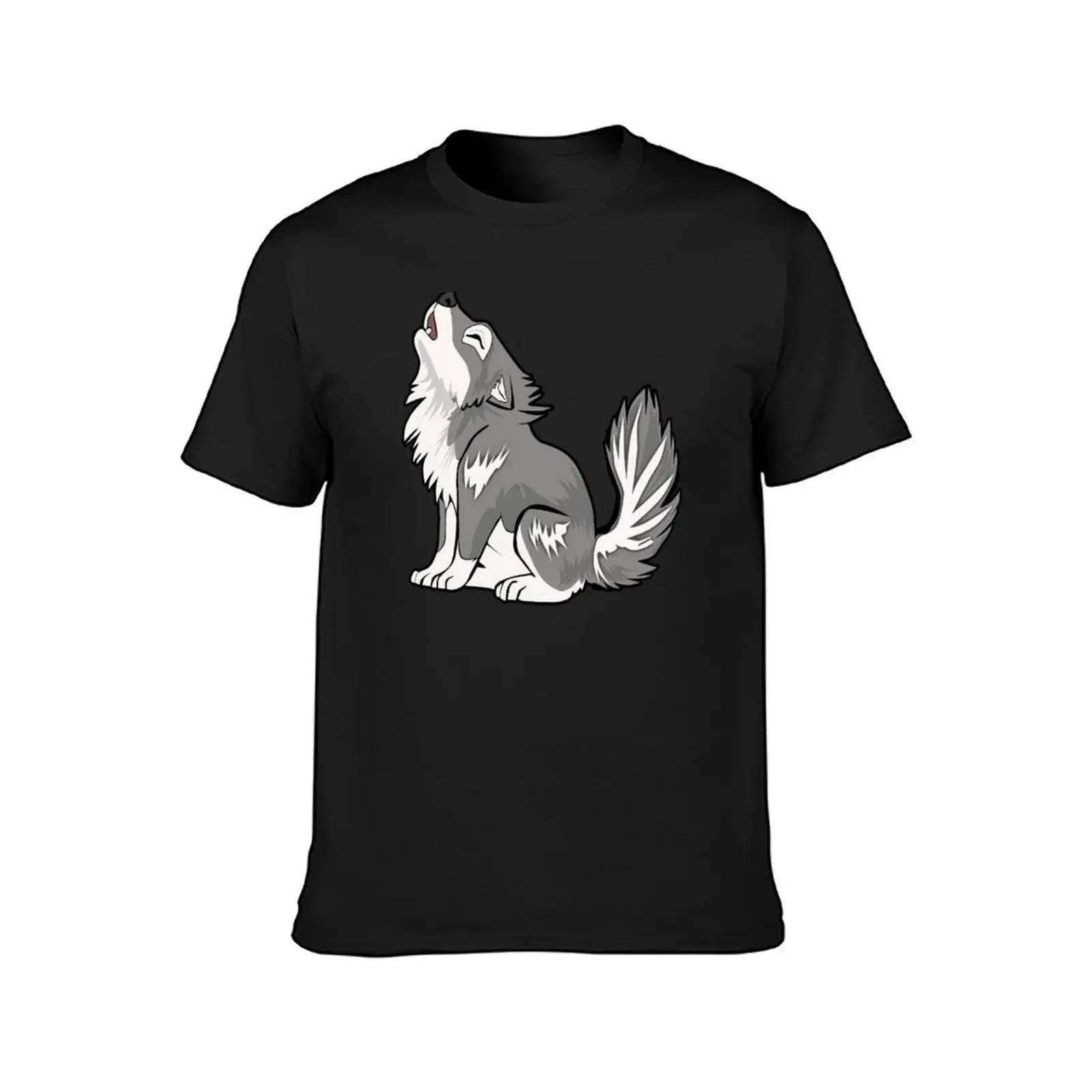 Cute Baby Howling Wolf Cub Gifts Wildlife Animal Lovers Gifts Costumes Men Women Kids Teens Boys Girls Clothes T-Shirt