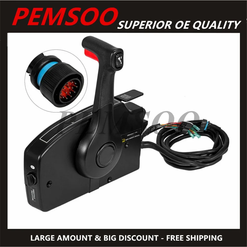 

Outborad Remote Control for Side Mount Quicksilver Mercury 881170A14 with 14PINS 20FT Harness