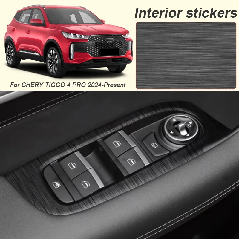 

Для CHERY TIGGO 4 PRO 2024-настоящее время, карбоновая внутренняя наклейка для автомобиля, подъемная панель окна, наклейка, защитная пленка для двери, аксессуар