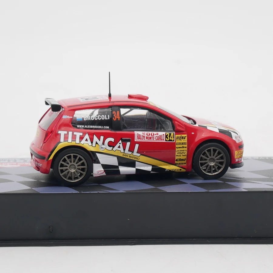 Collection de véhicules jouets Ixo 1:43 FIAT PUNTO S1600 WRC 2004, modèle de voiture moulé sous pression