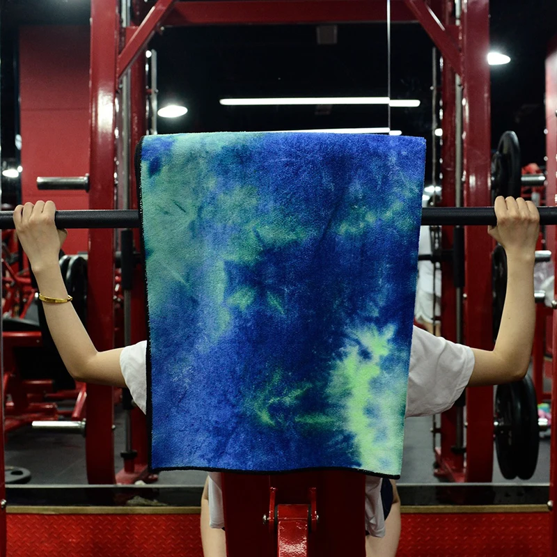 Cool Special Large Premium Sublimation Microfiber Face Quick Dry Tie-dyed Sports Towel For Gym
