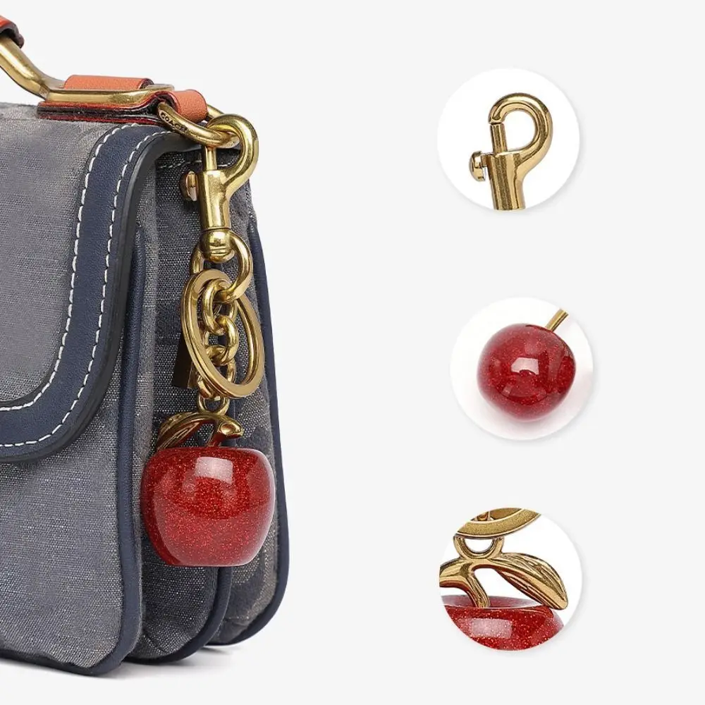 Fashionable Apple Apple Keychain Red Hangable Apple Backpack Pendant Shoulder Bag Decoration Bag