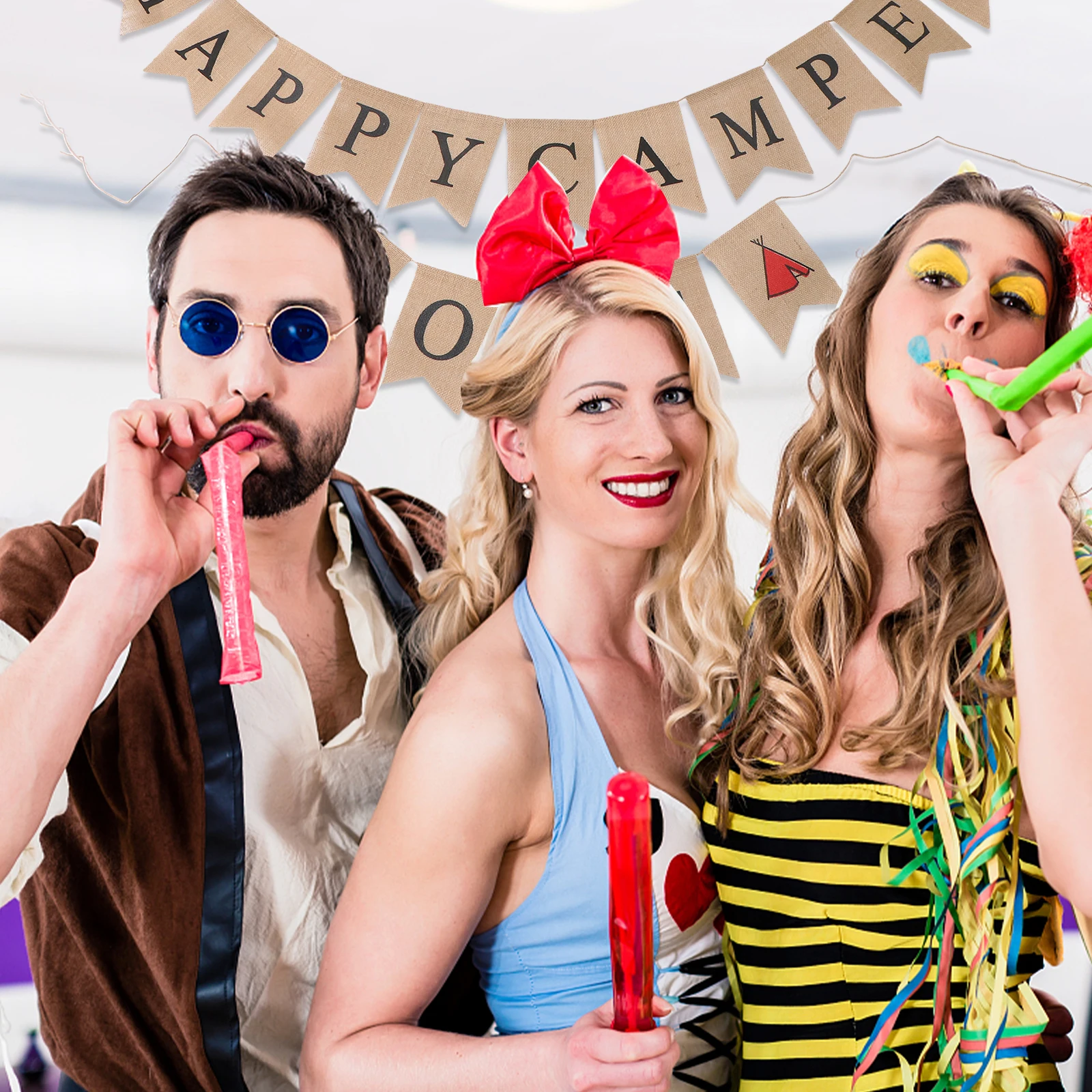 

Camp banner Swallowtail banner Letter banner Theme bunting Camp flag Camp party bunting
