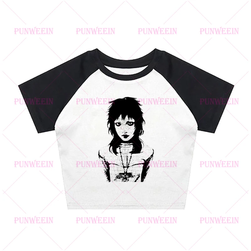 Aesthetic Subculture Vintage Grunge White Camisole Top Streetwear Punk Vintage Punk Crop Top Harajuku gothic chic emo girls vest