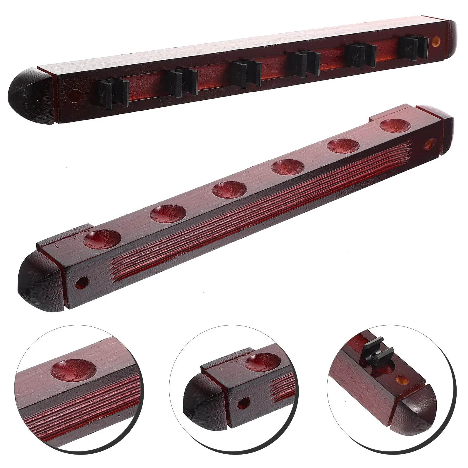 

1Set Billiard Cue Rack Multi-Hole Wall Holder Decorative Pool Pole Stand Collection Display Storage Billiard Cue Rack