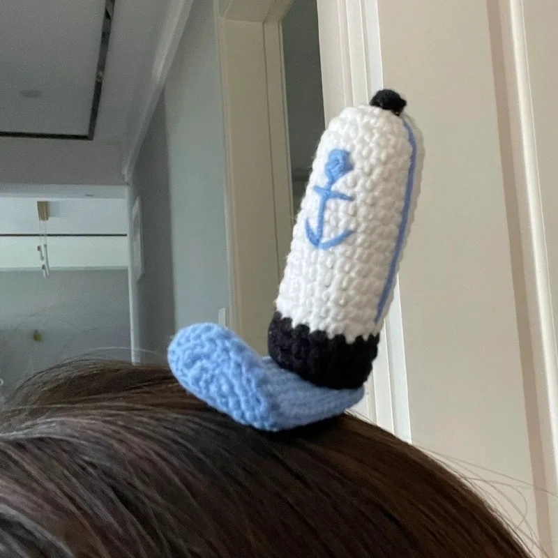 Schwämme-Bob Haar gestrickt Clips Zubehör Anime Krusty Krab Personal Hut Haare Cosplay Cartoon Mädchen Kopf bedeckung Schmuck Geschenke