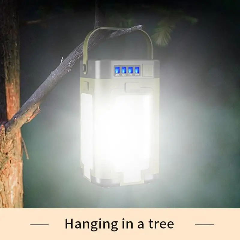 

Solar Outdoor Portable Camping Light Solar Charging Foldable 2000mah Power Bank Intelligent Display Portable Hanging Tent Light