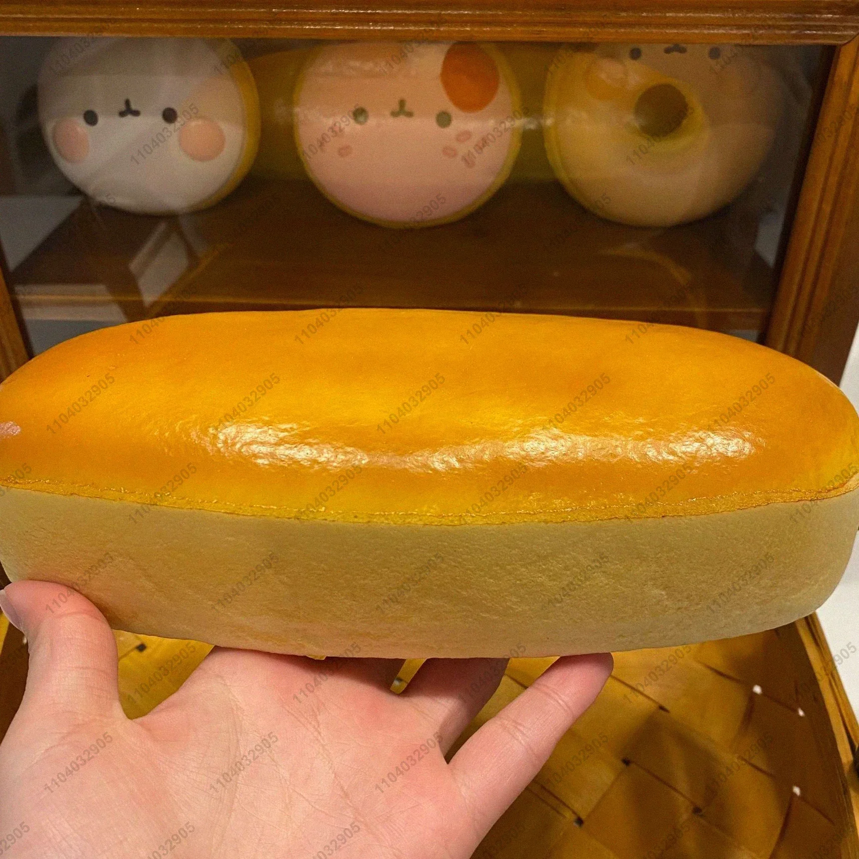 Cheese Cake Squishy Toy Slow Rising Long Cheese Bread Slow Rebound Squeeze Toy Stress Release Hand Relax Toy Gift