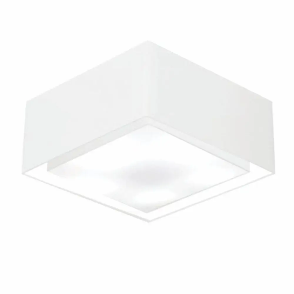 Square Plafon Md-3040 Double Fabric Dome 30/70x70cm White-Bivolt