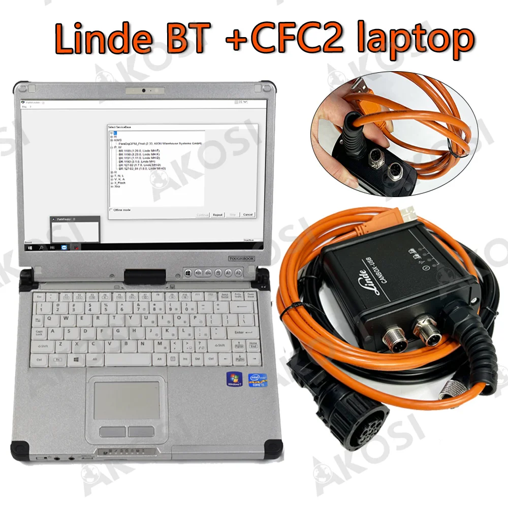 

CFC2 laptop and linde forklift diagnostic for LINDE BT CanBox 3903605141 Linde Pathfinder LIDOS Linde canbox BT LINDE CANBOX USB