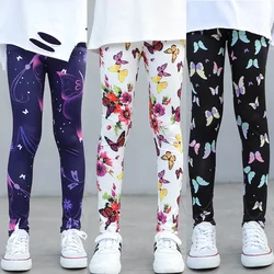 Girls Leggings Spring Autumn Thin Children's Stretch Printed Pants Korean Fashion Children Pants Summer Clothing 2-12Y