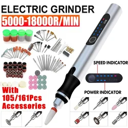 3-speed Mini Electric Drill Engraving Pen Grinder Stone Wood Plastic Ceramic DIY Polishing Carving USB Rechargeable