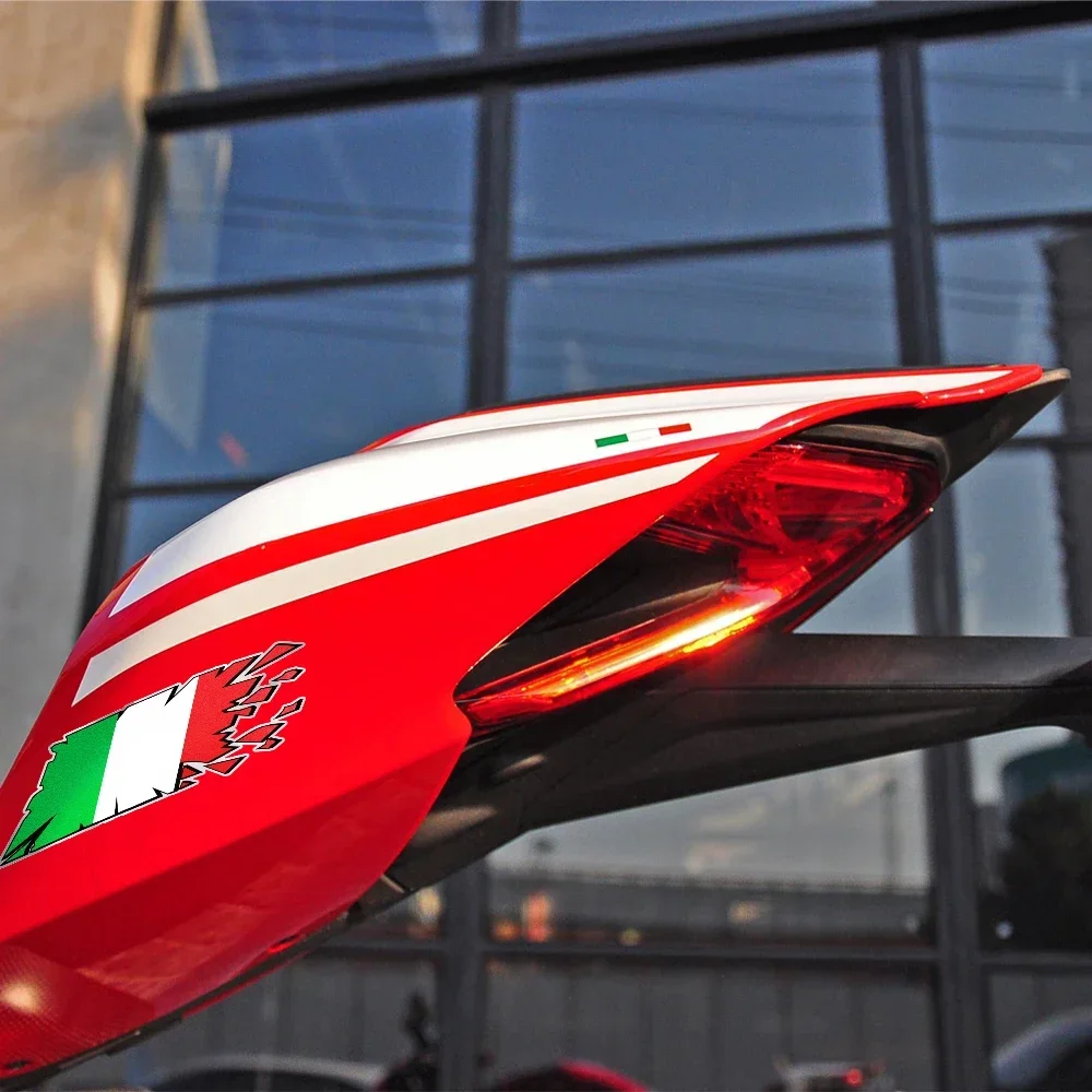 For Vespa GTS GTV Fly Ducati Monster Aprilia MV Triumph Motorcycle Tank Decals Italian Flag \