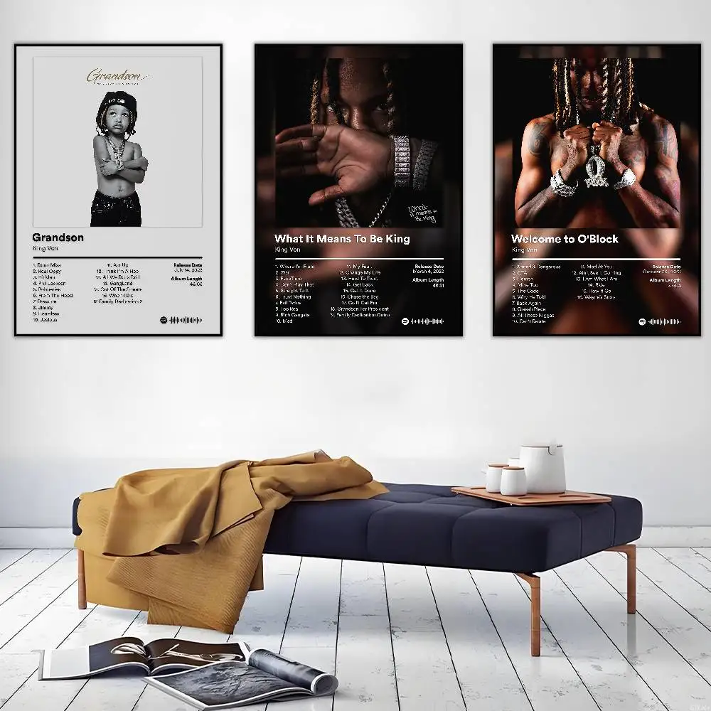 Rapper K-King V-VonS Poster HD Art Sticky Wall Waterproof Home Living Room Bar Decoration