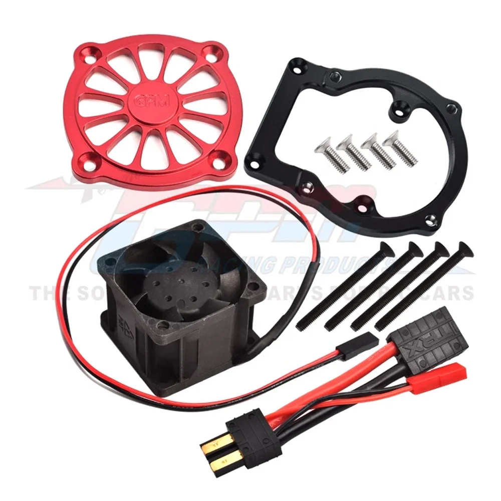 GPM Metal Aluminium Alloy Motor Radiator Motor Cooling Fan for Traxxas 1/8 Sledge 4WD Monster Truck 95076-4 RC Car Upgrade Parts