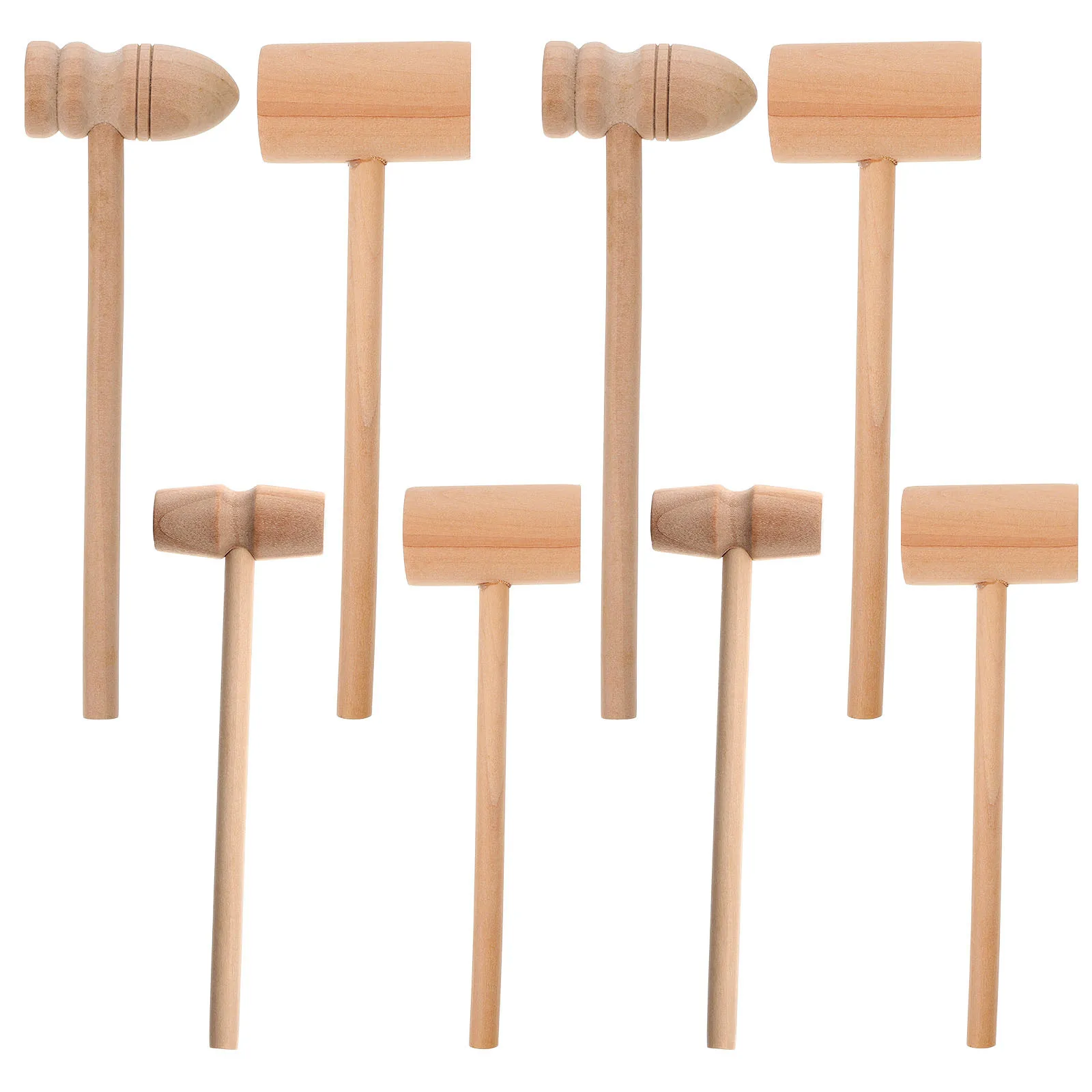 

8pcs Wooden Mallets Multifunctional Durable Kitchen For Meat Egg Beef Wood Tool Household Small Hammer Hit Hammer Smooth Design
