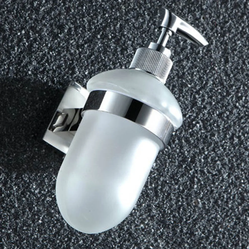 

1Pcs Stainless Steel Wall Mounted Soap Dispenser Glass Bottle for Bathroom Kitchen Liquid Soap Pump Suitable for Shower Gel