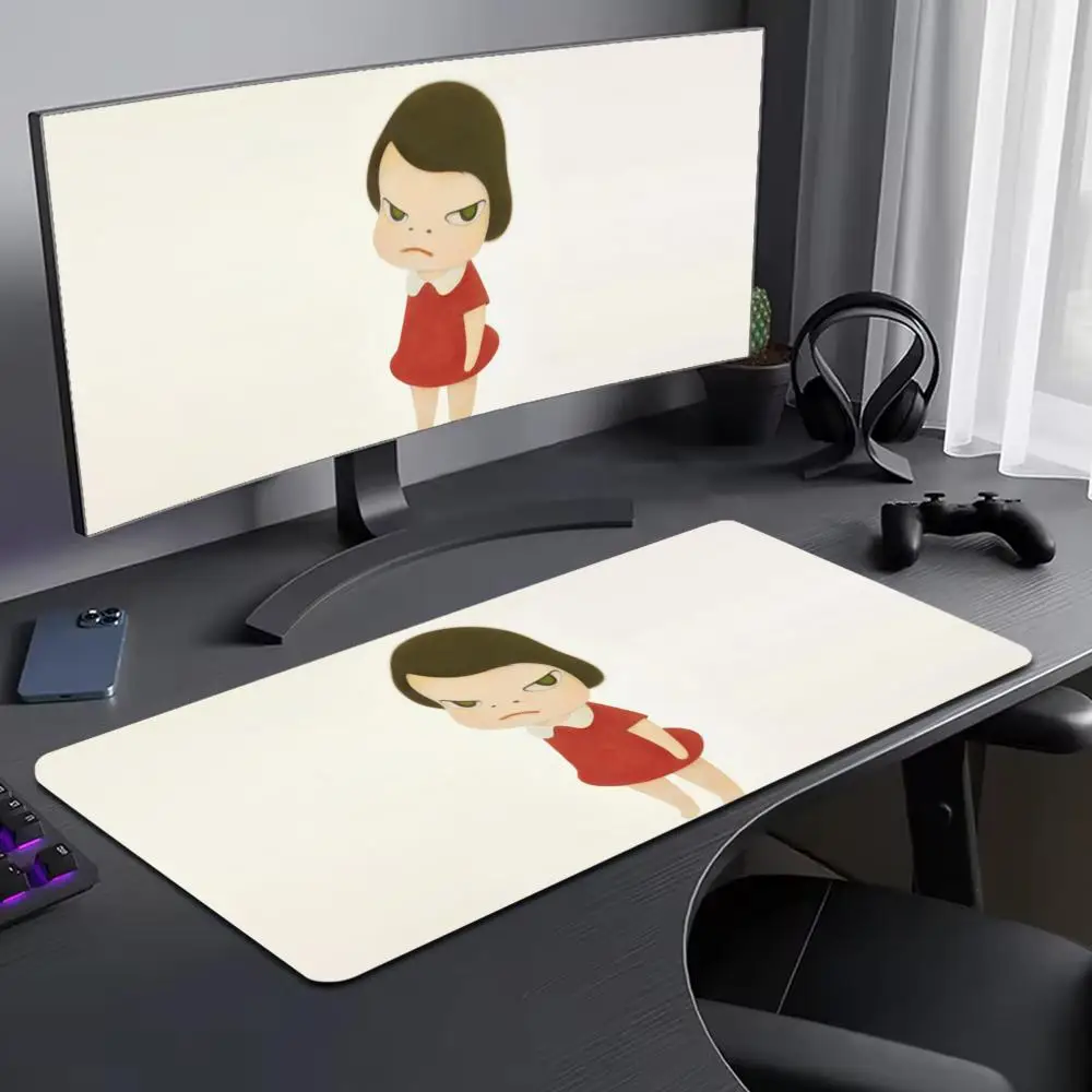 

Japan Yoshimoto nara cartoon girl Mouse Pad Large Computer Mouse Pad Office Accessories XXL Pc Gamer Non-slip Deskmat Mousepad K
