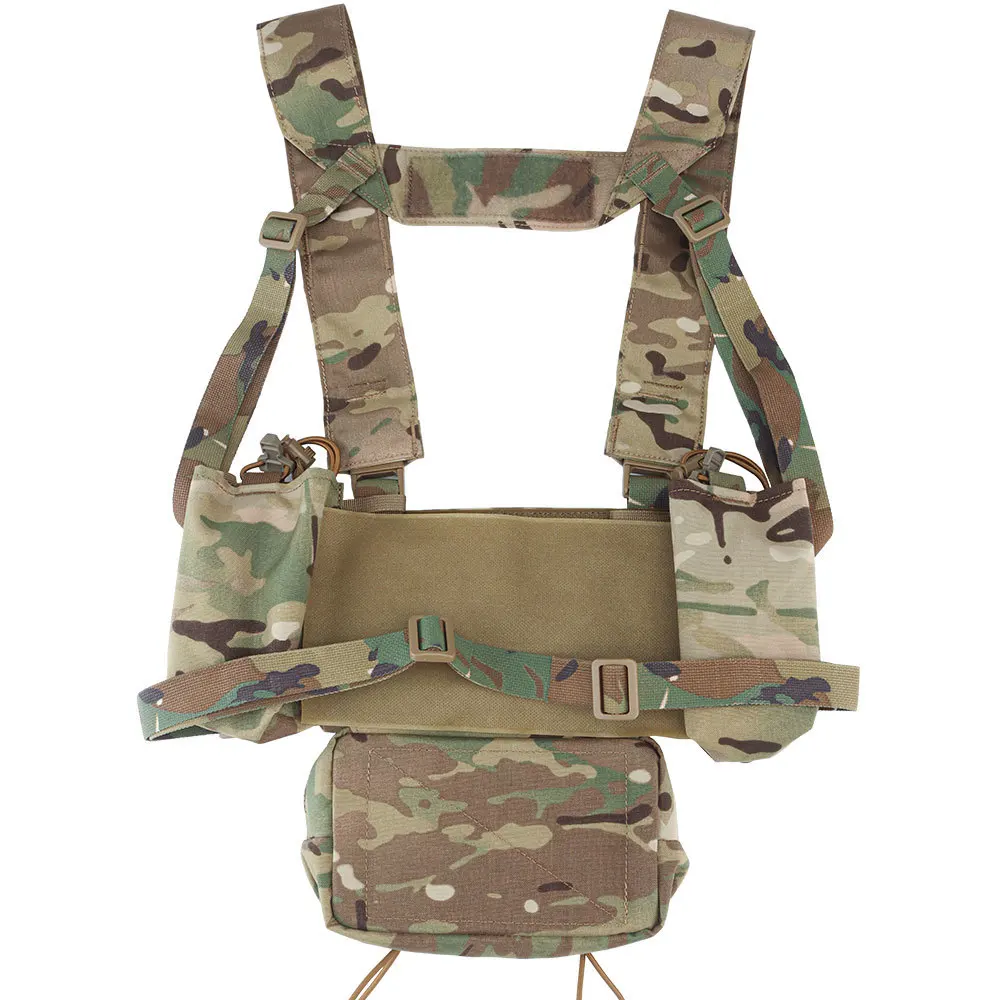 Tactical Micro Fight Chest Rig MK4 Chassis Fat&Back Strap 5.56 9mm Magazine Pouch Drop Sack Bag Outdoor Hunting Vest SS Style