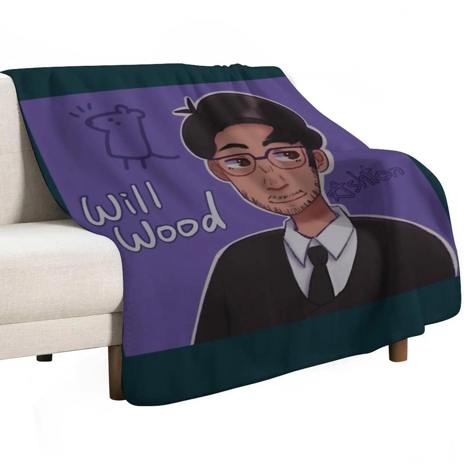 Will Wood portrait Throw Blanket anime Soft Plush Plaid Bed linens Soft christmas decoration Single Blankets