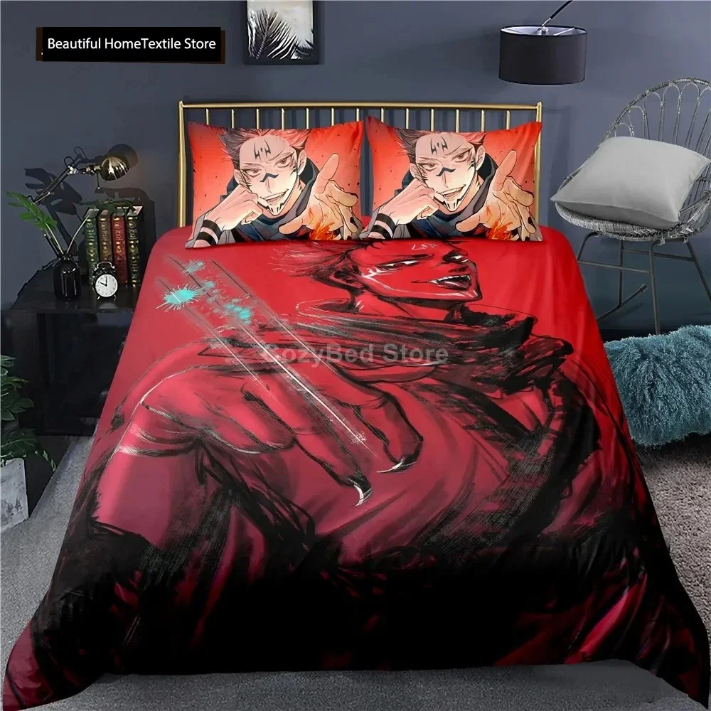 

Jujutsu Kaisen Bedding Set Japan Famous Anime Duvet Cover Sets Comforter Bed Linen Twin Queen King Single Size Dropshipping Gift