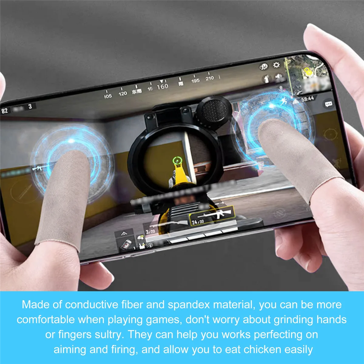 20 قطعة مقاومة للنوم والعرق المهنية الصحافة شاشة الإبهام إصبع كم ل Pubg لعبة الهاتف المحمول قفازات الألعاب الساخن