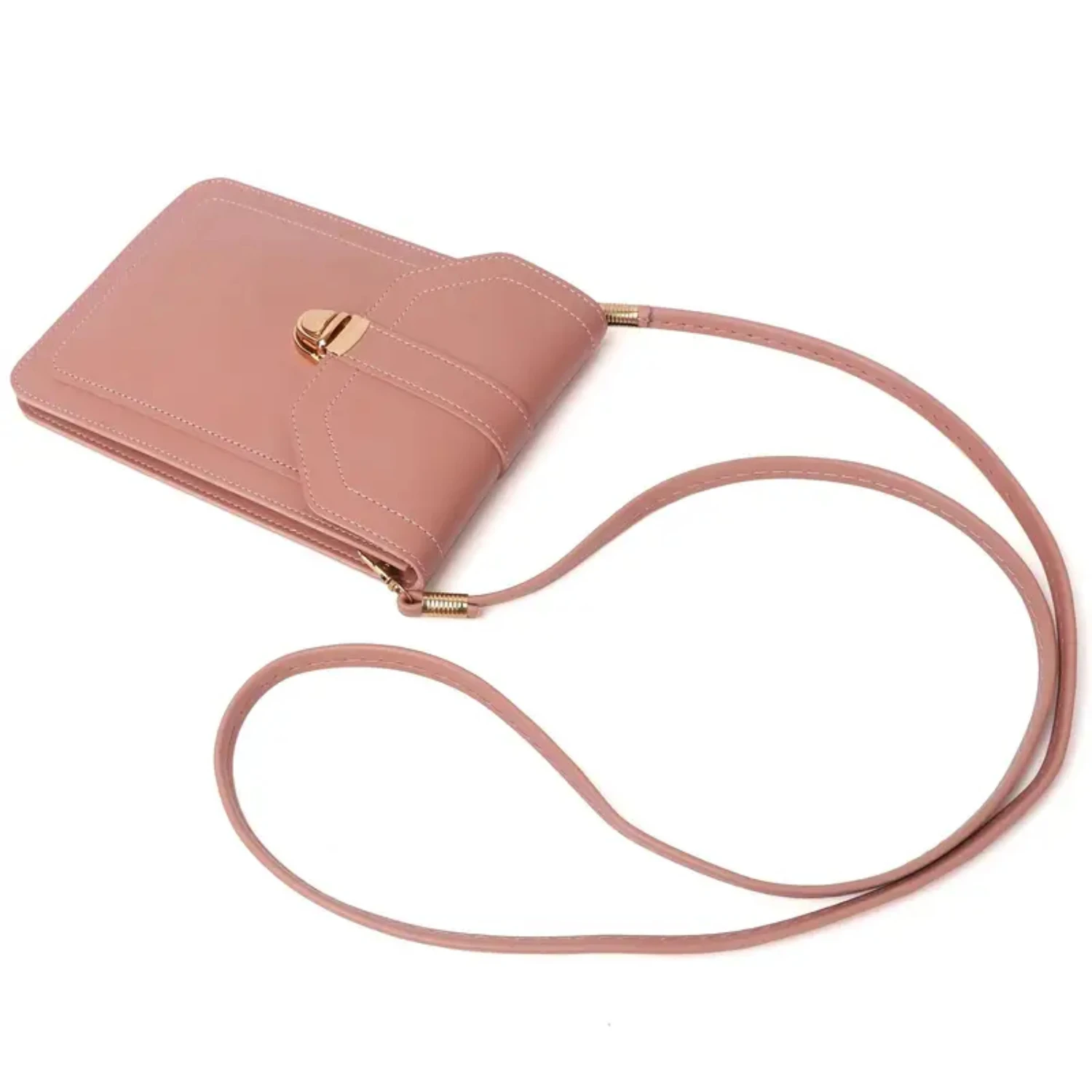 Fashionable Womens Stylish Crossbody Bag with Phone Pocket, Solid Faux Leather Shoulder Strap Wallet Purse Barber tools Intercom