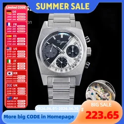 Sugess S419 Series 37mm Original Swanneck Movement Chronograph Master Mens Watch Mechanical Wristwatch Dome Sapphire Crystal New