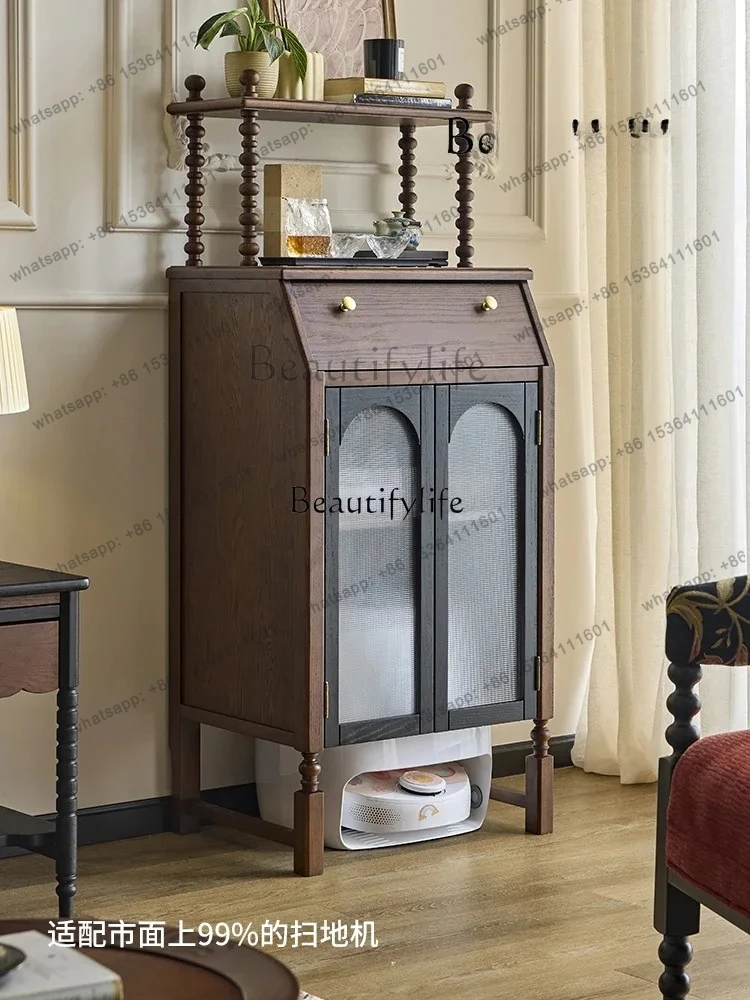 

LXretro solid wood shelter, stone locker, living room display cabinetSSS