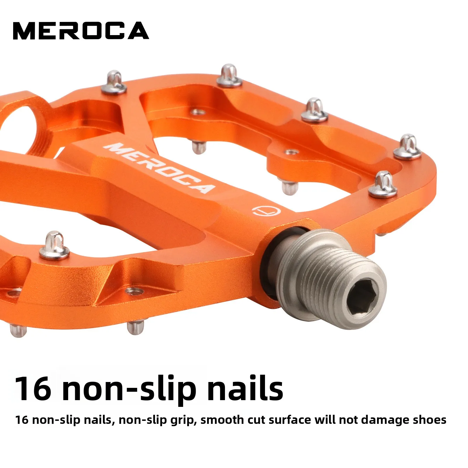 

MEROCA Bicycle Pedals: CNC Machined High-Strength Aluminum Alloy, Wide Tread, Anti-Slip Design with Bearings for Mountain Bikes